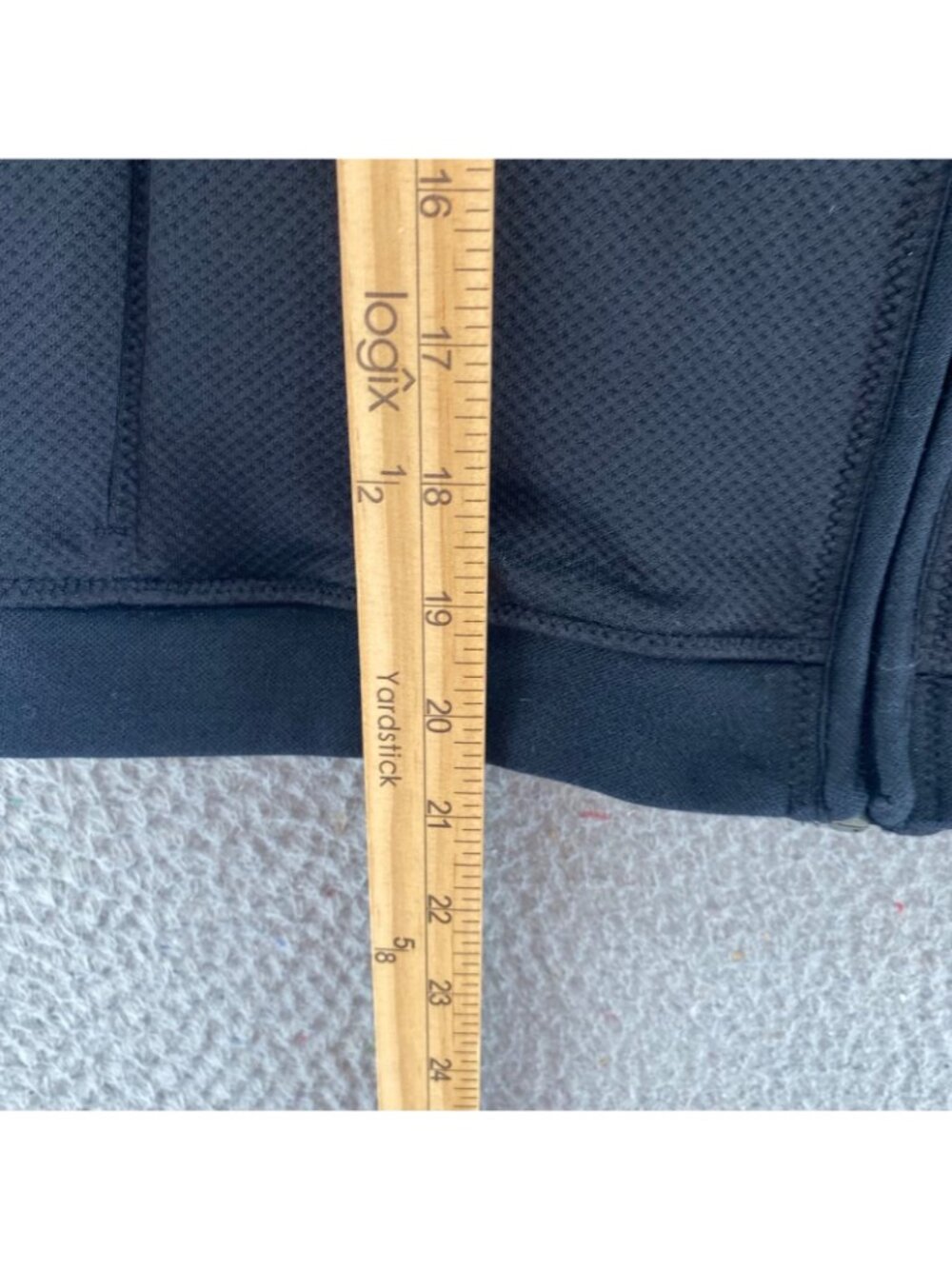 Athleta Jacket Womens Medium Black Swerve Pique Knit Cropped Hooded Long Sleeve* - Picture 10 of 11